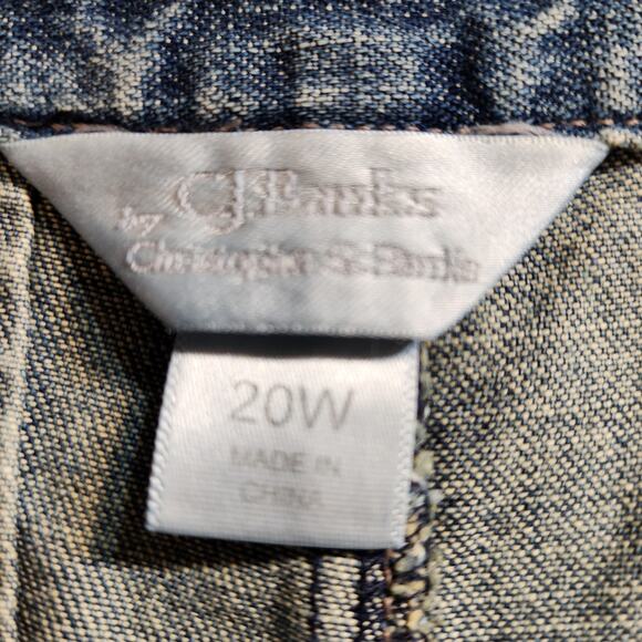 CHRISTOPHER & BANKS CJ BANKS Y2k Blue Denim Multi Panel Pleated Skirt Women 20W - Picture 4 of 10